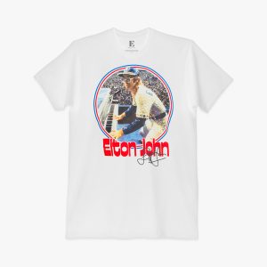 Elton John Autographed Dodgers Uniform Tee