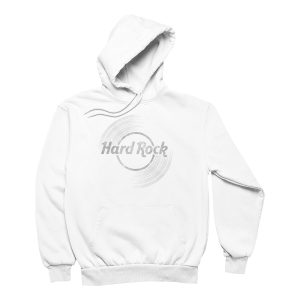 Vinyl Logo Unisex Hoodie in White