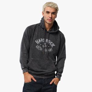 Guitar Company Pullover with Skull Design in Vintage Black