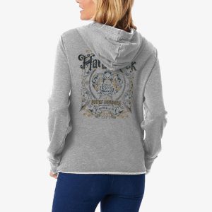 Guitar Company Fitted Hoodie in Rose Burnout Silver