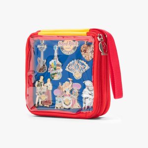 Mini Travel Pin Case in Red Blue Yellow