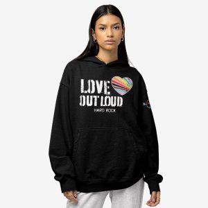 Adult Fit Pride 2025 Fleece Hoodie in Black